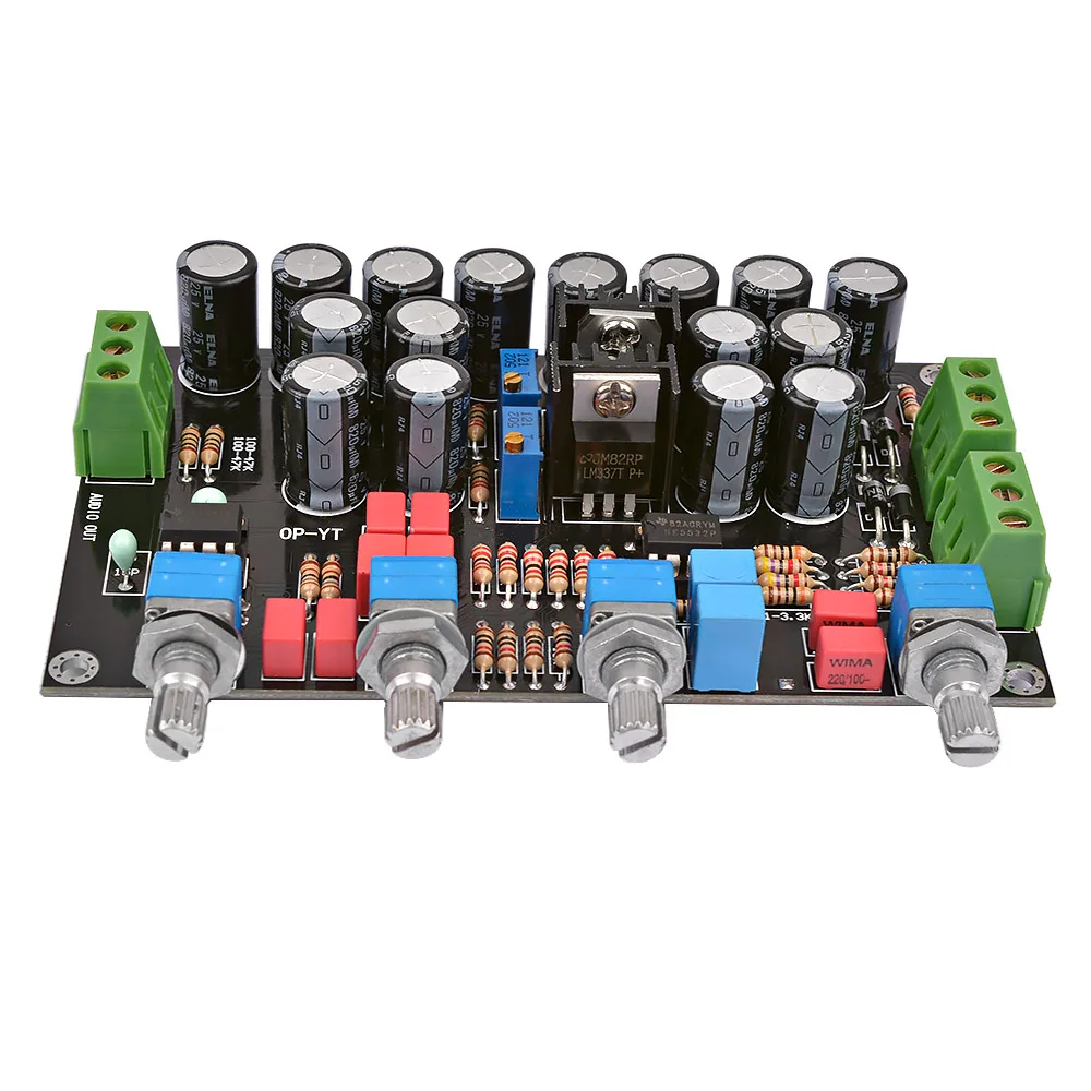 AIYIMA HIFI Preamp Tone Control Board NE5532 OP AMP Preamplifier Volume Control DIY For Power Amplifiers Audio Board Dual