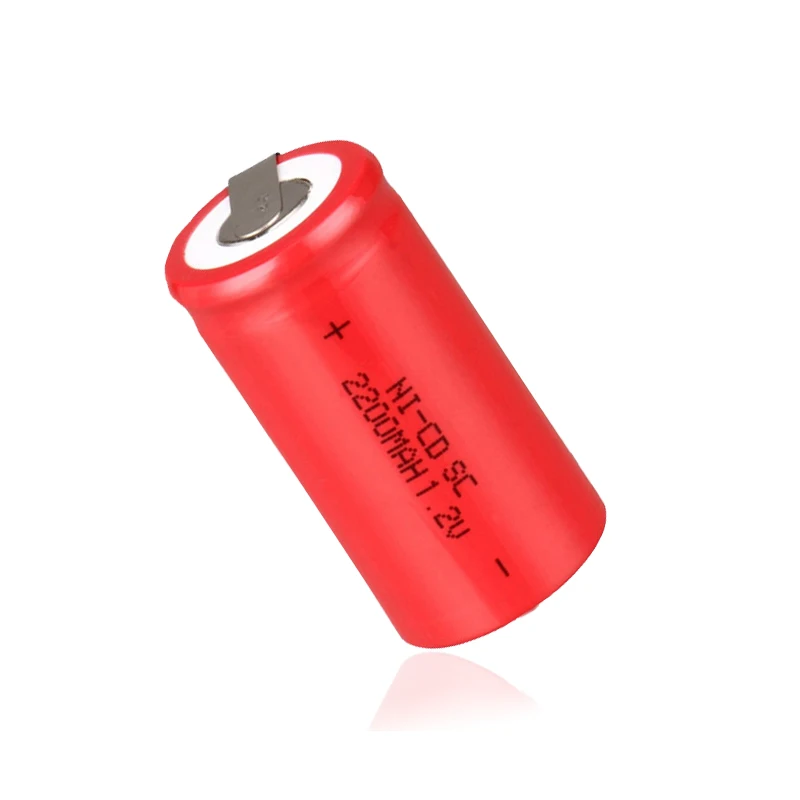 12 шт./лот JNKXIXI Sub C SC 1,2 V 2200mAh Ni-Cd Ni Cd аккумуляторы красного цвета