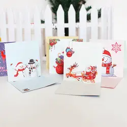 Творческий DIY украшения карты Санта Клаус 3d Новый год поздравительная открытка Рождество поставки фестиваль подарок вечерние карточки для
