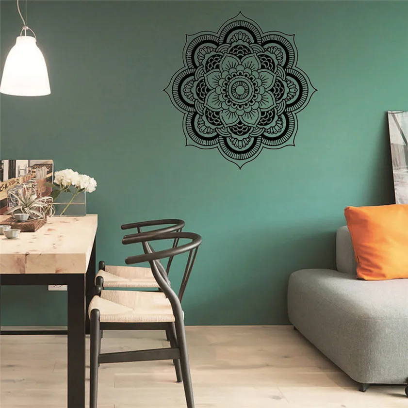 Wallpaper Sticker Mandala Flower Indian Bedroom Decal Art Stickers