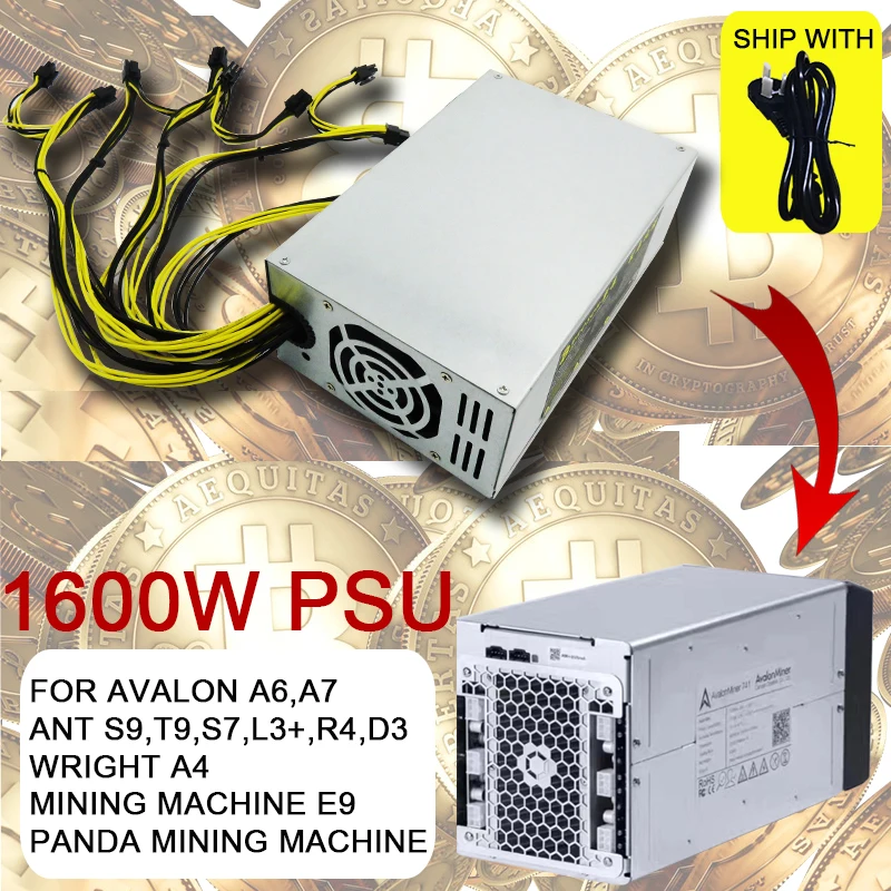 Новый муравей Шахтер APW3 + 12 1600 A3 Вт psu добыча источника питания BITMAIN AntMiner PSU| |