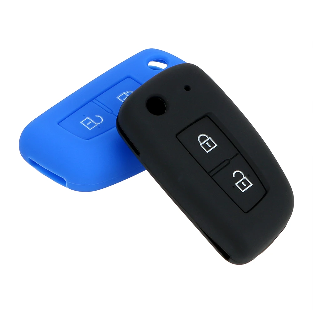 

LEEPEE 2 Buttons Car Key Silicone Case Key Bag Cover Protector For Nissan TIIDA MURANO X-TRAIL Car-styling Fob