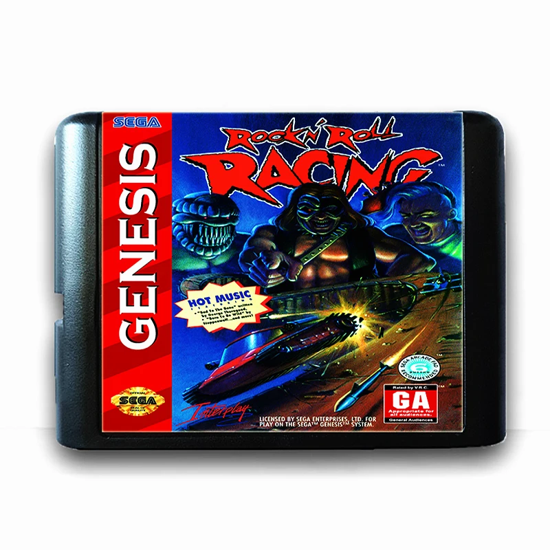 Рок н-ролл гонки для 16 бит sega MD игровая карта для Mega Drive для Genesis US PAL версия видео игровая консоль