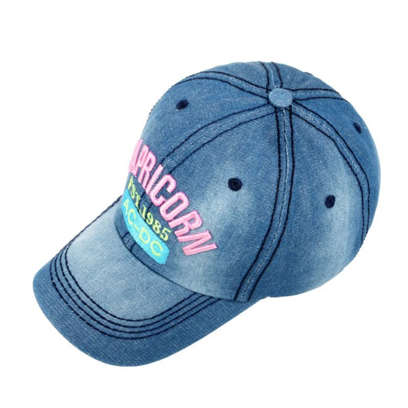 Повседневное Бейсбол Кепки s Для мужчин женщин Snapback Письмо деним Спорт на
