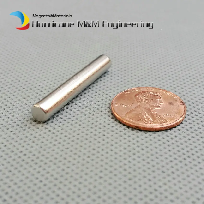 

12 pcs NdFeB Magnet Disc Dia 5x33 mm 0.196" Rod Diametrically Magnetized Strong Magnet Neodymium Permanent Rare Earth Magnets