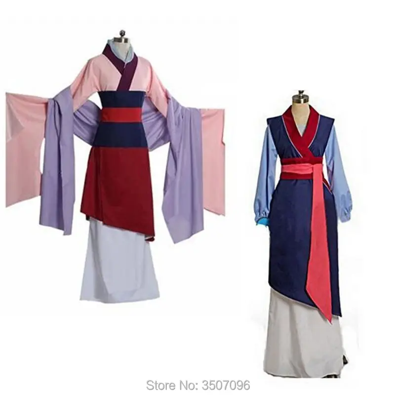 

Hua Mulan Dress Blue Dress Princess Dress Movie Cosplay Costume Female Girls Halloween Funny Dress School Stage Character Cloth