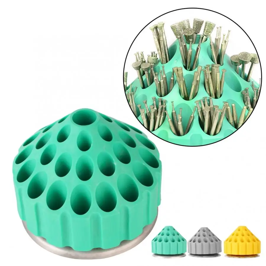 

Professional Rotatable Bur Holder Drill Bit Tap Stand Grinding Carving Tools Organizer Box Jewelry Making Tool for Jeweler a