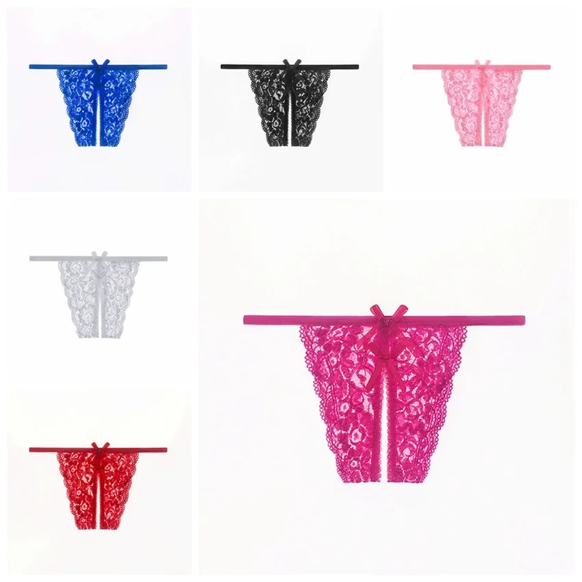 

Women ladies Sexy G String Thong Open Split Panties Shorts Lace Lingerie Underwears Underpants New Styles clothing clothes 2019