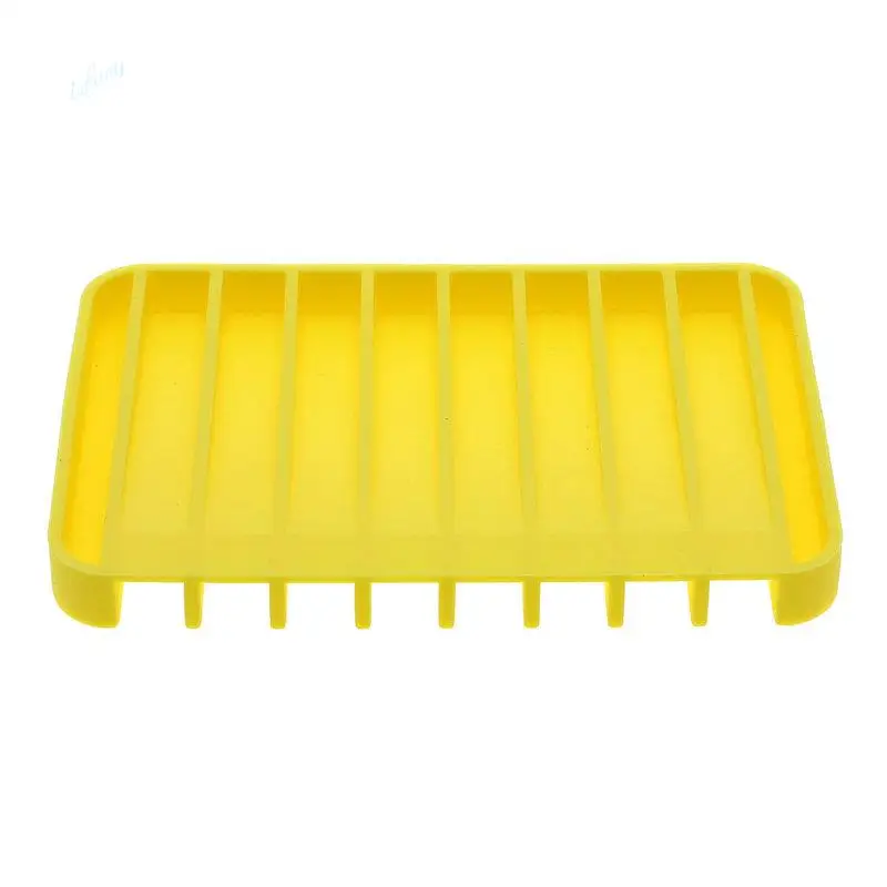 

Hot Sale Yellow Color Bathroom Silicone Shower Accessories Soap Dish Plate Soapbox