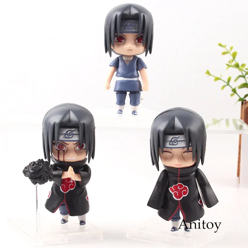 

Naruto Shippuden Action Figures Uchiha Itachi Q Version PVC Naruto Dolls Collection Model Toys 3pcs/set