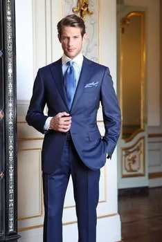 

Custom Made Royal Blue Groom Tuxedos Official Custom 2015 Wedding Formal Men Suits Bridegroom Business Suit (Jacket+Pants+tie)