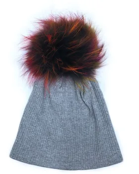 

B-17810 2017 new style 100% cotton ribbed beanie Good stretch fashion pompom beanies solid hat cotton design custom