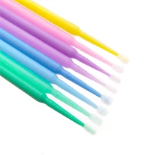 1000 шт./пакет одноразовые прочный Micro Макияж Наращивание ресниц кисти отдельных Аппликаторы тушь для ресниц удаление инструмент тампоны