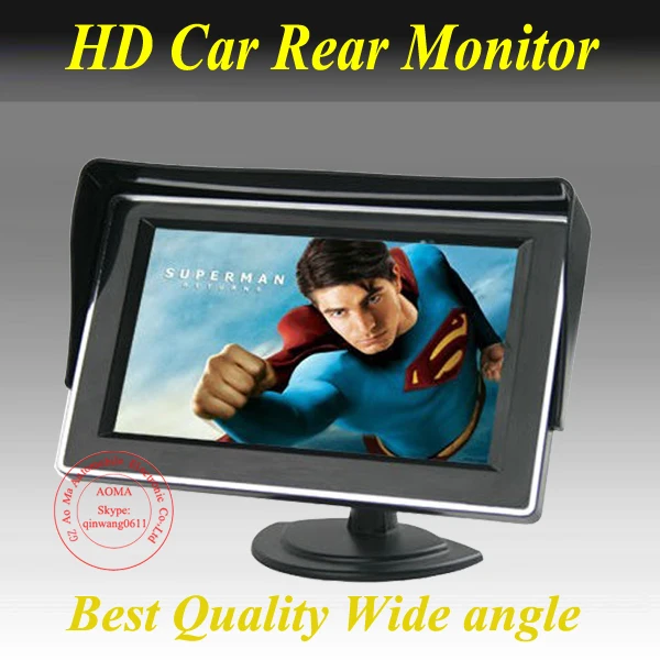4.3" TFT Color LCD Car Reverse Rearview 16:9 4.3 inch car Monitor for Camera DVD VCD camera 12V | Автомобили и мотоциклы