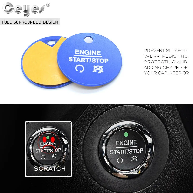 Car Start Engine Button Key Ring for FORD (48)