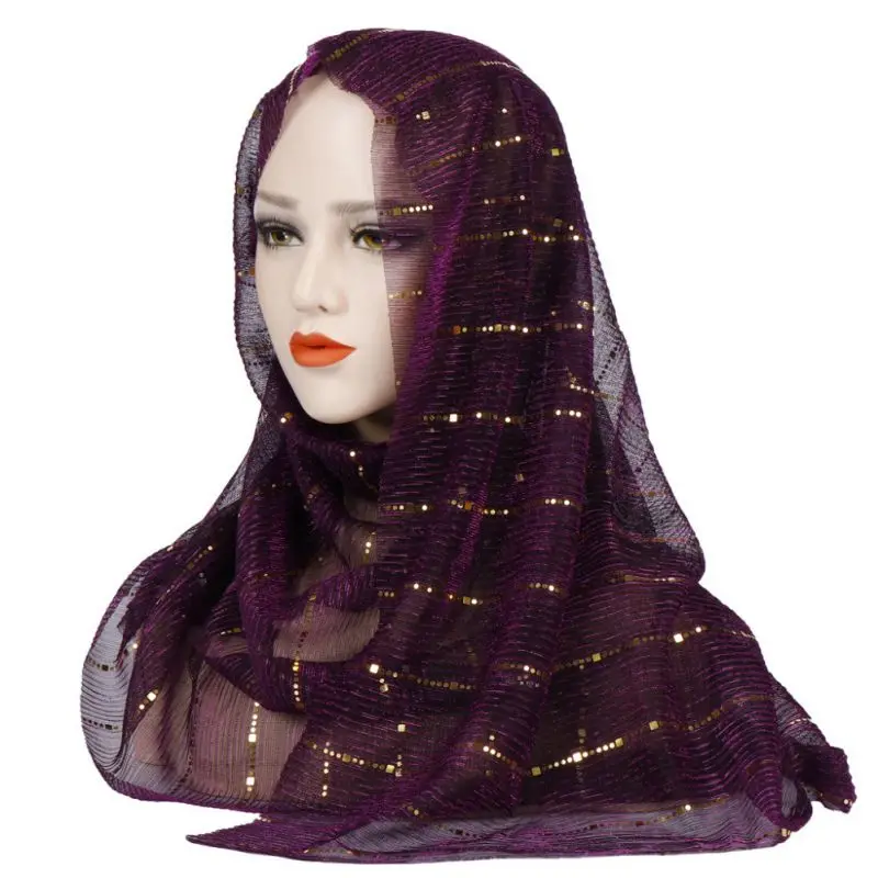 Мусульманский женский хиджаб головной убор шарф ислам ic платок турецкий ислам тюрбан бандана Женский шифон хиджаб - Цвет: Z