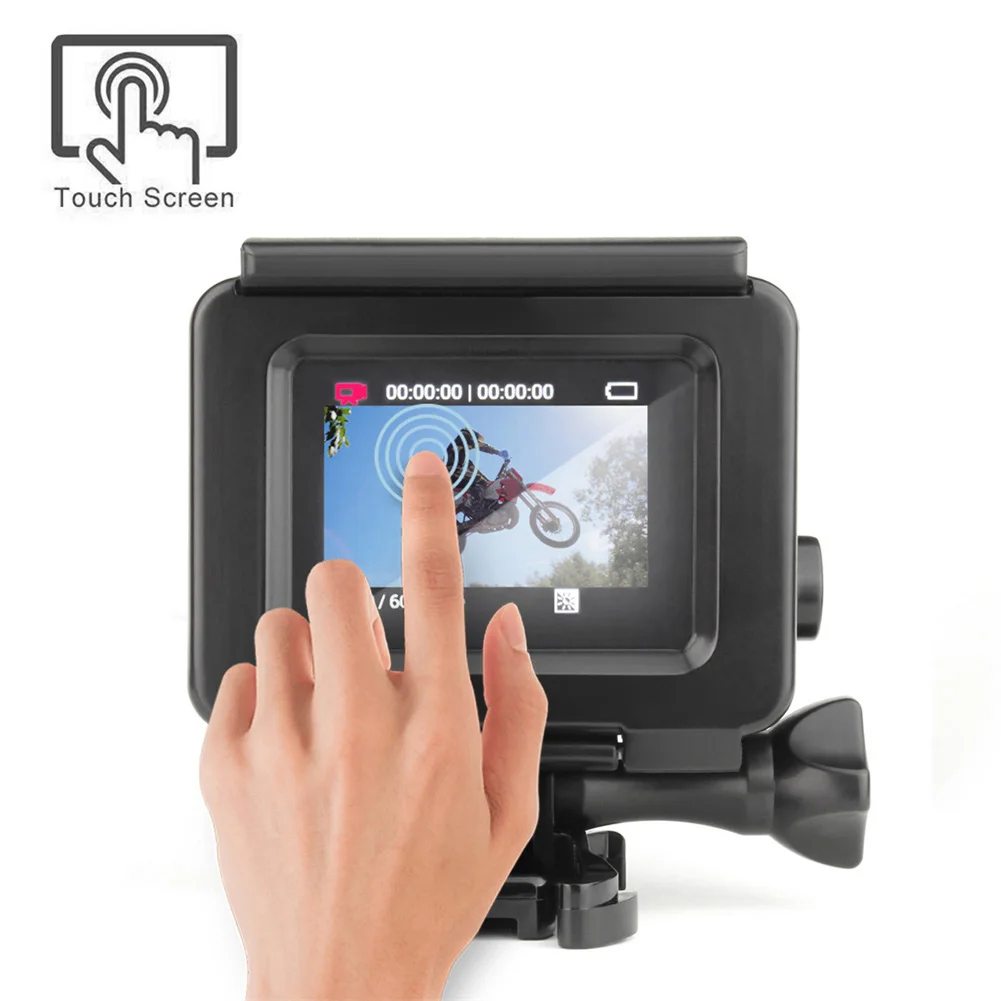 

SOONSUN Waterproof Blackout Housing Protective Case Cover w/ Touch Backdoor Lens Cap for GoPro Hero 4 3+ 3 Go Pro Accessory