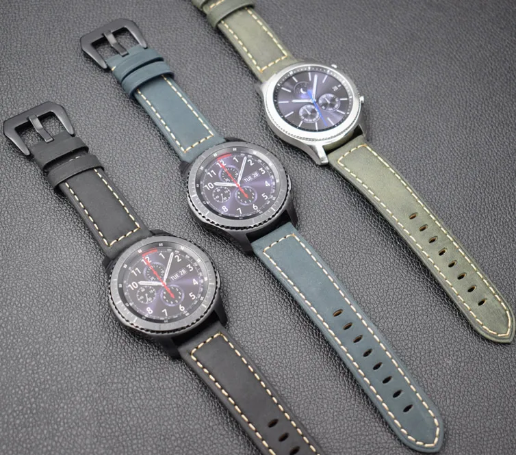 Ремешок для часов Huami Amazfit новейший браслет из натуральной кожи Samsung Gear S3 Classic Frontier