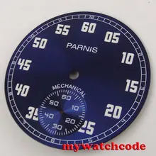 38,9 мм синий циферблат светящиеся знаки Калибр ETA 6498 ST3620 движение Мужские часы D99