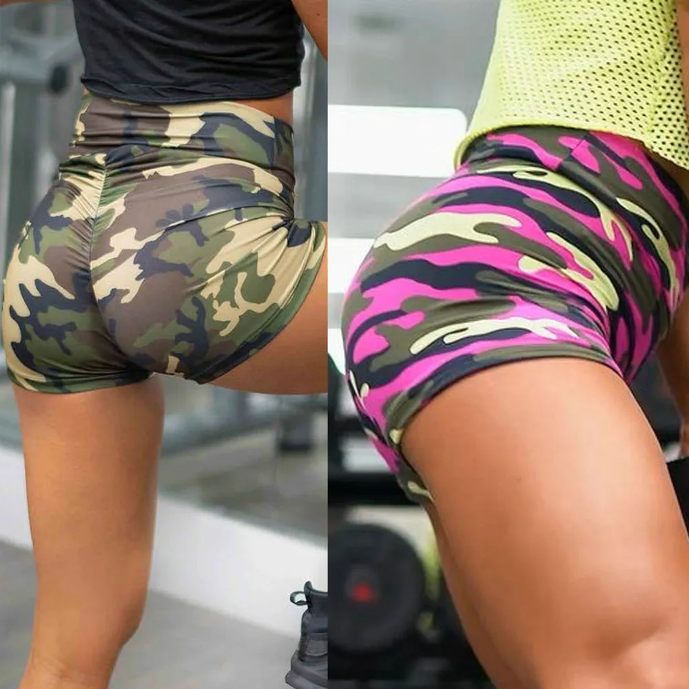 2019 women's breathable sexy yoga shorts self-cultivation fitness running yoga shorts gym fitness high waist yoga shorts 40J1 (1)