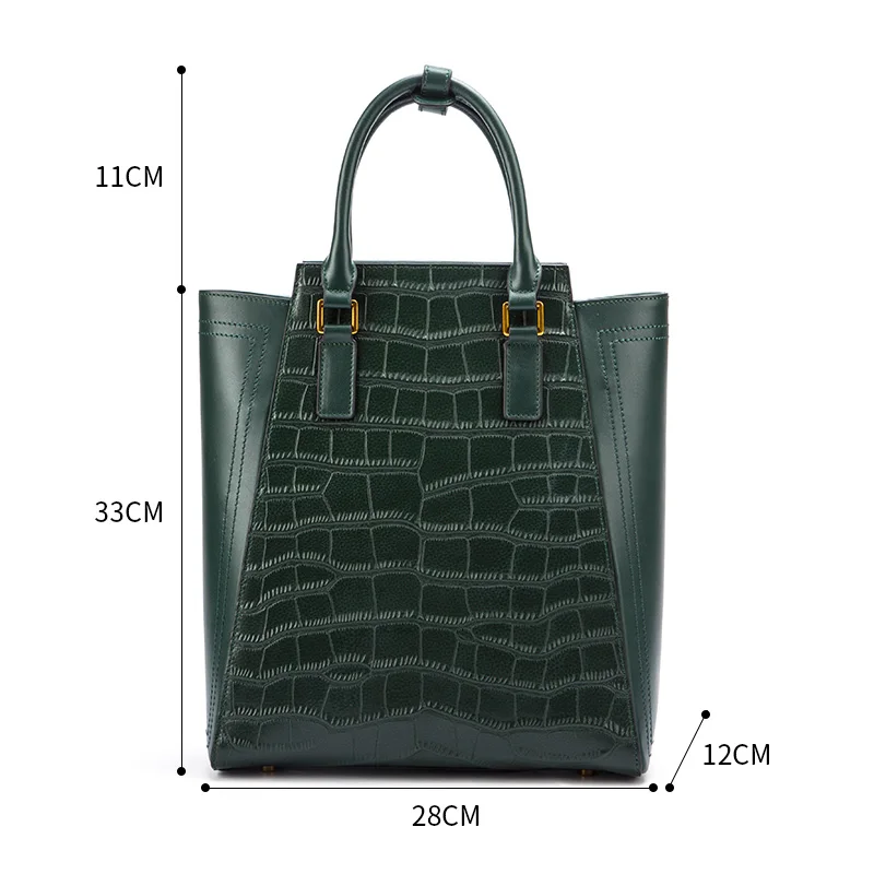 De Sacs Main Cuir Grand Sac tout Qiwang La Mode Ventes Crocodile Marque Femmes À Femme Véritable Qw8925 1 Luxe Vert En Fourre ZSwPvwCxq