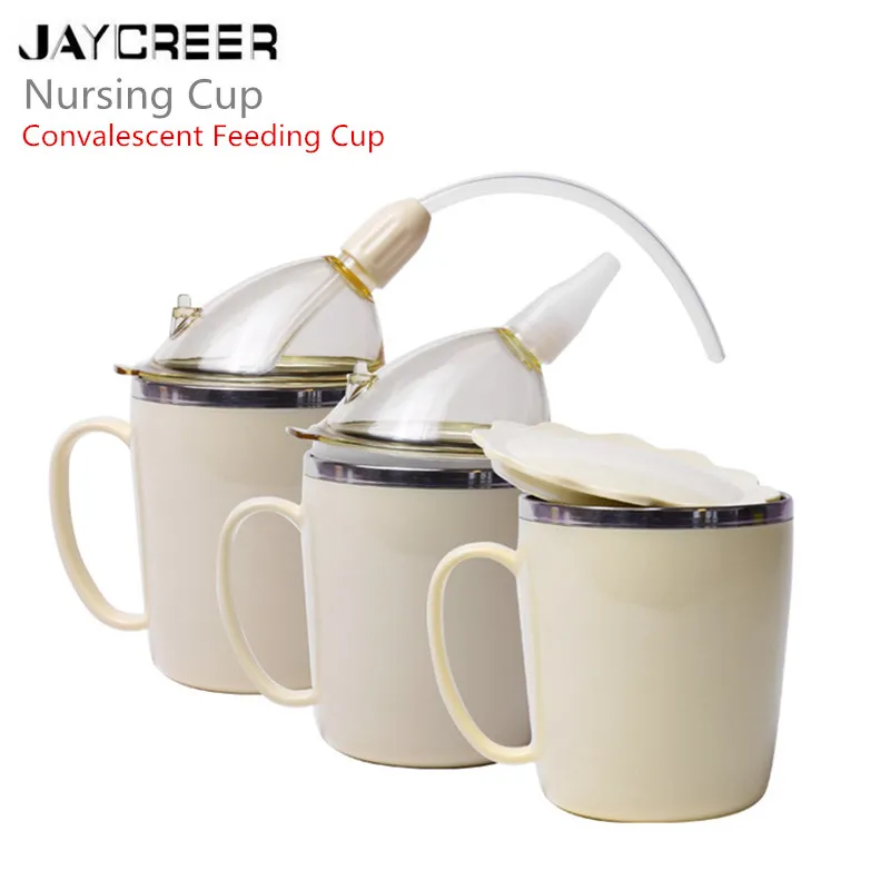 

JayCreer Drinking Aids Convalescent Feeding Cup Drinking Cup With Straw For Disabled Patient Maternity Drink Water Porridge Soup