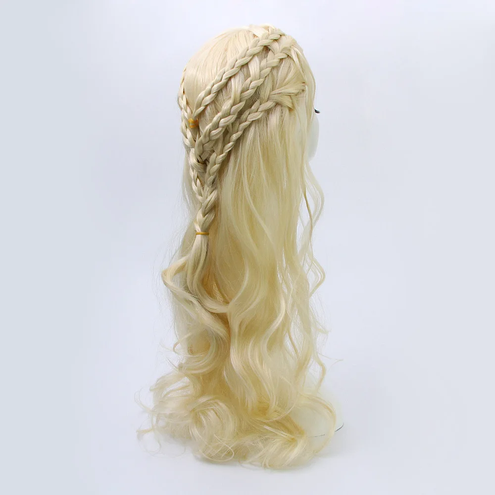 Парик для косплея "Игра престолов" Дейенерис Таргариен, синтетические волосы, длинные волнистые парики дракона матери, костюм для Хэллоуина для женщин