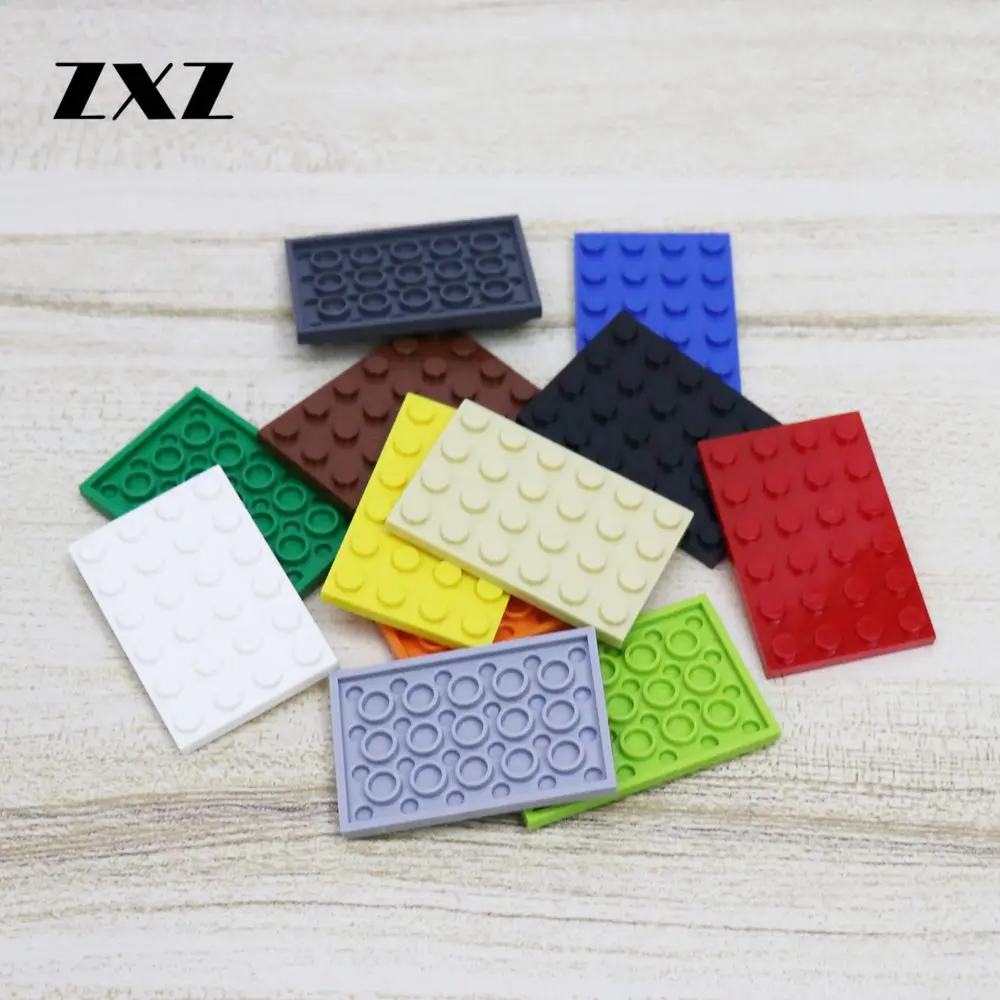 

100pcs DIY Model Building Blocks Bricks Parts Plate 4x6 MOC City Street Accessory Assembles Particles Compatible Legoes 3032