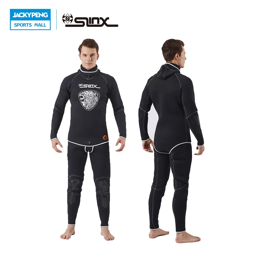 SLINX 5mm Neoprene Men Two Piece Wetsuit Spearfishing Scuba Diving Suit