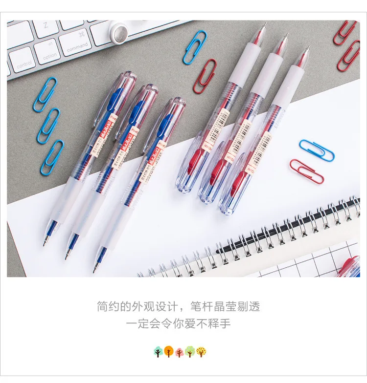 Высокое качество свободно написание отличная ручка двойной цветной пресс шариковая ручка красный/синий многоцветный 0,5 мм
