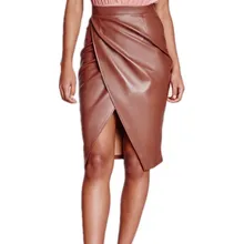 New Winter Washed Leather font b Women s b font font b Skirt b font Package