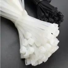 100 шт Самостоятельная кабельная стяжка 9X400 мм в ширину 8,8 мм нейлоновая кабельная стяжка черно-белая связывающая печать