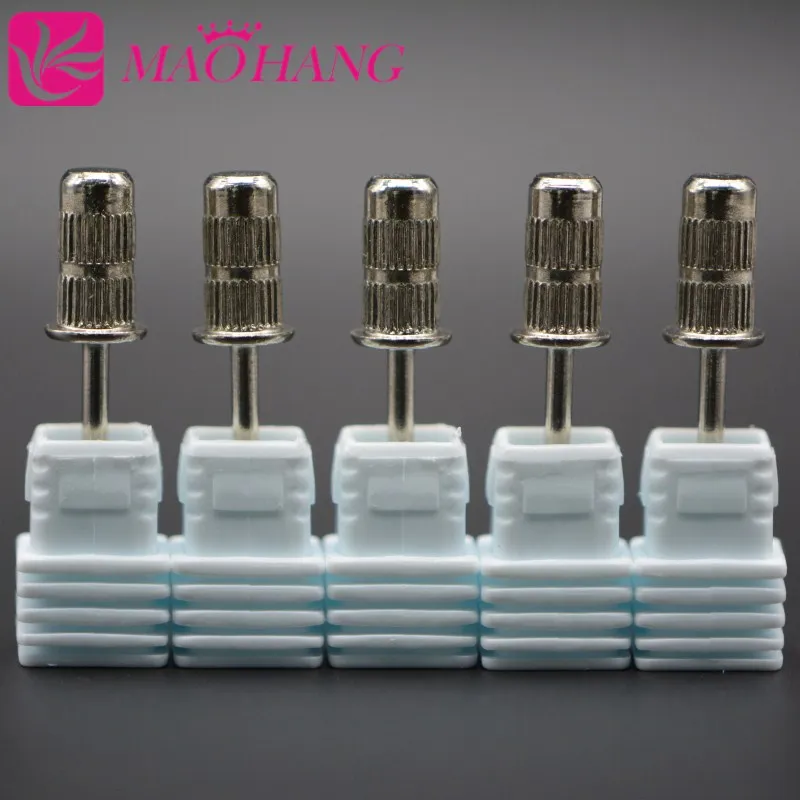 

2015 free shipping 5pcs/lot Mandrel Bit for Sanding Band for Electric Nail Drill gold Silver Nail Art Drill Bits