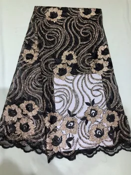 

nice looking embroidery tulle mesh lace fabric yaking-51513 with good quality french net lace for party dress