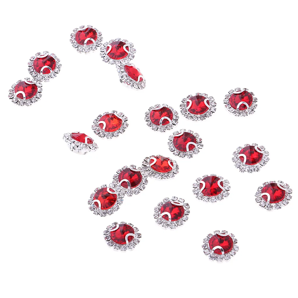 20Pcs Glass Rhinestone Sewing On Clothes Wedding Dress DIY Fashion Rhinestone Decoration Sticker Sewing Accessories