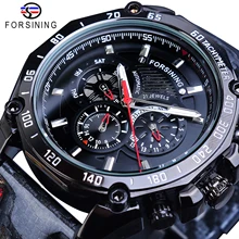 Forsining Watch Mens Automatic Luxury Brand Date Luminous Hands Genuine Leather Band Waterproof Male Mechanical Black Wristwatch Forsining Watch Mens Automatic Luxury Brand Date Luminous Hands Genuine Leather Band Waterproof Male Mechanical Black Wristwatch