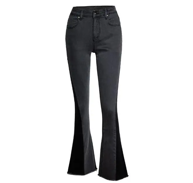 Cultiseed 2018 женские черные Джинсы Расклешенные Брюки женские винтажные офисные узкие бедра джинсы вечерние длинные брюки