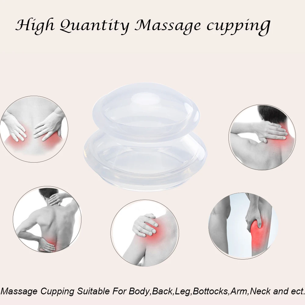 Silicone Massage Cupping Set Deep Tissue Massage Cupping Body Massager Vacuum Therapy Cups Massagem Face Cupping Cellulite Cup