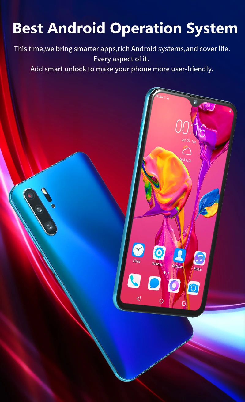 P30 PRO Android Мобильные телефоны 13 МП 4 грамма+ 64 гром распознавание лица celulares 19:9 720*1520 дешевые мобильные телефоны разблокированные смартфоны