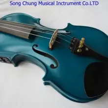 Красивый синий цвета Электрический& Акустическая Скрипки 4/4#7970