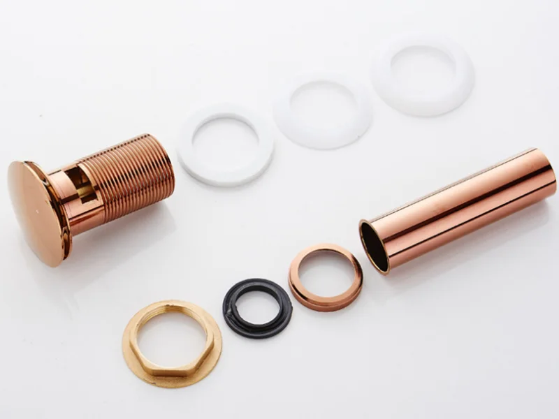 rose gold  basin pop up drain 3