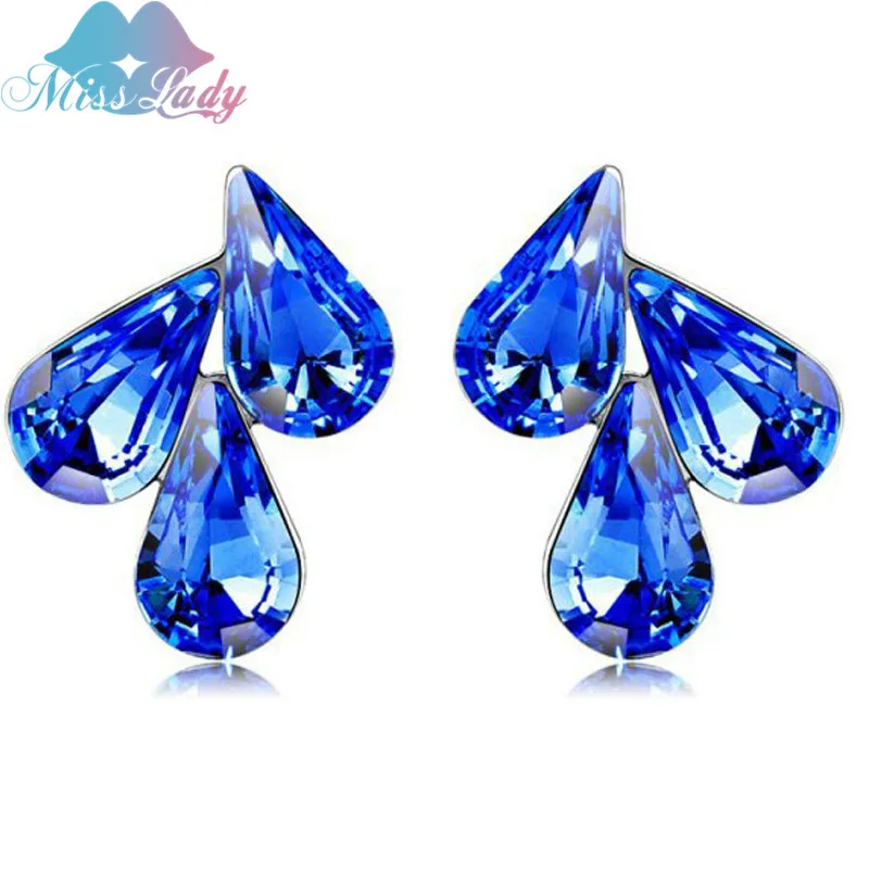 Ювелирные изделия с австрийскими кристаллами в виде капель воды MLY4605|earring body