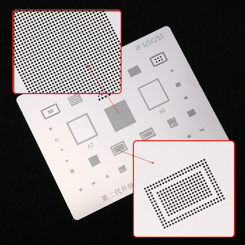 Набор трафаретов BGA из нержавеющей стали для iPhone 5 5C 5S Материнская плата Процессор реболлинга пластины Инструменты для ремонта