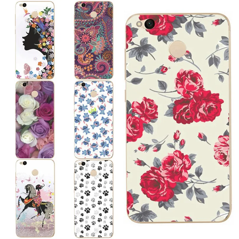 Soft Phone Case For Xiaomi Redmi 4X Note 4 4A 3 TPU Colorful Flower Leaf Mandala Fundas Mi A1 Pro D067 |