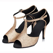 Женская обувь для бальных танцев, латинских танцев, сальса, обувь для социальных танцев, женская обувь для танго, Современная обувь на высоком каблуке 6/7. 5/8. 5/10 см, 1743