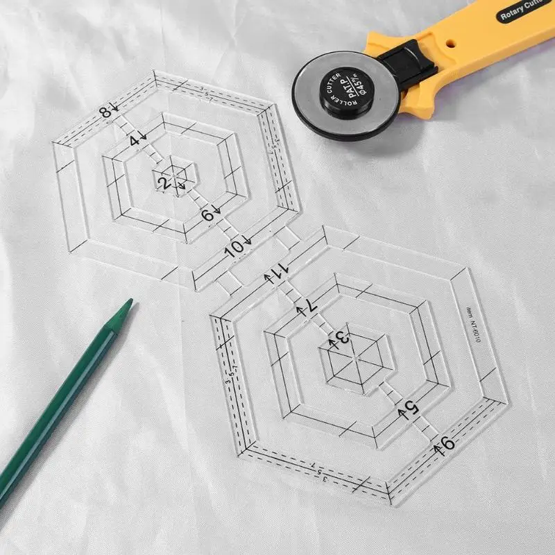 Ручной работы одеяло шаблоны акриловая Лоскутная линейка DIY одеяло er инструмент для рисования