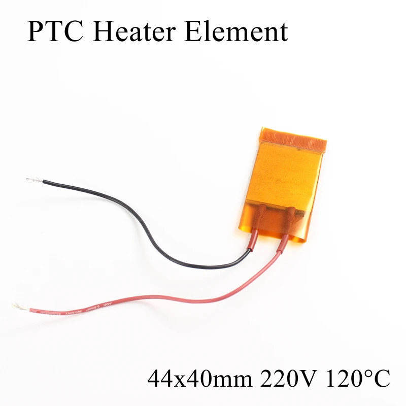 1 шт. 44x40 мм 220 в 120 градусов Цельсия PTC нагревательный элемент постоянный термостат изолированный термистор керамическая нагревательная пластина чип