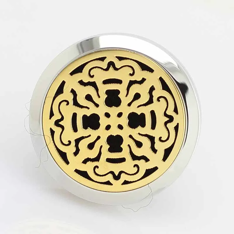 

1PC 30MM Silver And Gold Magnetic Old World Cross 316L Stainless Steel Car Perfume Essential Oil Locket