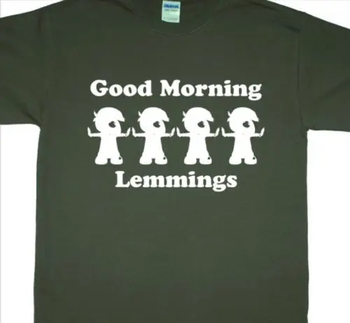Женские хлопковые футболки Good Morning Lemmings' Camiseta Amiga M4 Bridge Juego De Ordenador Vida imperna лето 2019
