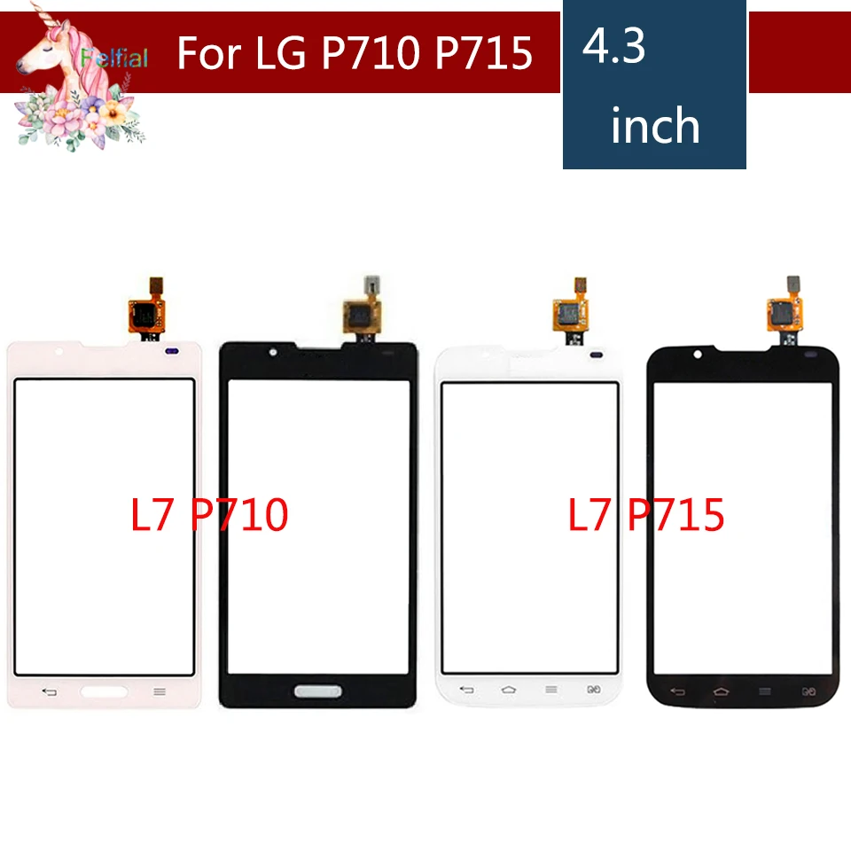 4," для LG Optimus L7 II P710 и L7 II 2 Dual P715 P716 сенсорный ЖК-экран дигитайзер Датчик внешнее стекло объектив замена панели